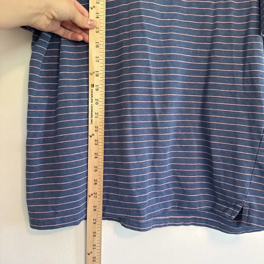Johnnie O Hangin Out Golf Polo Neese Striped Polo Size L Cotton Stretch Polo Men